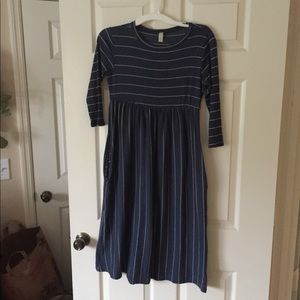 Blue Striped Dress